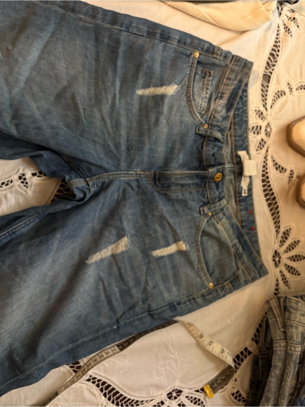 H&M Light Blue Distressed Women’s Denim Shorts